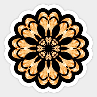 Orange mandala Sticker